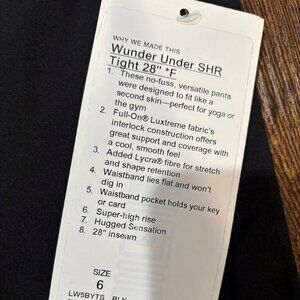 Lululemon Size 6 Wunder Under SHR Tight 28" Full-On Luxtreme NWT